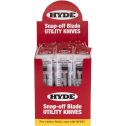 Hyde 9mm 13Pt Assorted Colors Snap Off Knife Bucket (Case of 50)