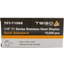 Tego 1/4" 71 Series Stainless Steel Staples (Case of 20)