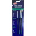 Dynamic 3pc Round White Bristle Artist Brush Set