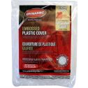Dynamic 9' x 12' .3mil Flat Packed Embossed Clear Plastic Drop Cloth