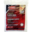 Dynamic 9' x 12' 2mil Flat Packed Embossed Clear Plastic Drop Cloth