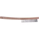 Dynamic 14" 3 x 19 Row Wood Handle Tempered Steel Wire Brush