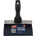 Dynamic 8" Blue Steel Taping Knife with Black Plastic Handle
