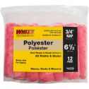 Whizz 6-1/2" Pink Polyester 3/4" Nap Mini Roller 12pk