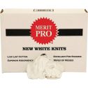 Merit Pro #10 8lb Box of Red Label New White Washed Knit Rags