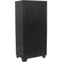 Jamco 24" x 36" x 78" Black Forkliftable Heavy Duty Security Cabinets w/Solid Steel Door & 4 Shelves