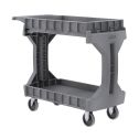 Akro-Mils 41-1/2" x 19" x 34-3/4" Gray Small ProCart w/Flip Rails - 400lb Capacity