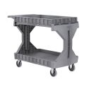 Akro-Mils 45-5/8" x 24" x 34-3/4" Gray Large ProCart w/Flip Rails - 400lb Capacity