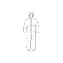Protective Coverall PP Non-Woven 37GSM + PE 28GSM X-Large - White (1 box contains 5 Coveralls)