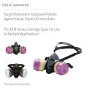 Honeywell Safety RAP 5500 Half Mask w/MC/P100 Cartridge/Filters Multi-Purpose Respirator