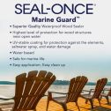 Seal-Once Marine Grade Pre-Mixed Semi-Transparent Premium Wood Stain & Sealer