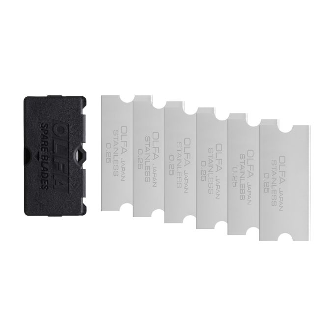 OLFA 120mm Stainless Steel Razor Scraper Blades - 30 Pack, Heavy Duty For Glass, Paint, Floors