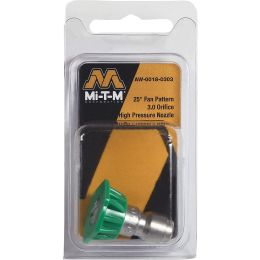 Mi-T-M 3.0 Orifice 25 Degree (Green) Pressure Washer Quick Connect Nozzle