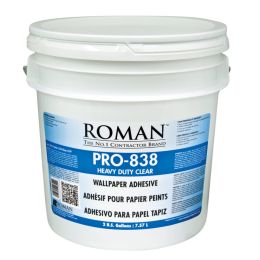 Roman PRO-838 2gal Clear Heavy Duty Wallpaper Adhesive