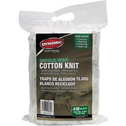 Dynamic #5 4Lb Block Recycled White Cotton Knit Wiping Cloth