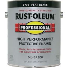 Rust-Oleum 1gal Flat Black Professional Oil Based Enamel Paint (High Performance)