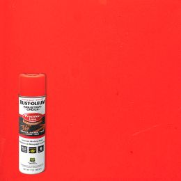 Rust-Oleum 17oz Fluorescent Red-Orange Industrial Choice Solvent-Based Inverted Marking Spray Paint