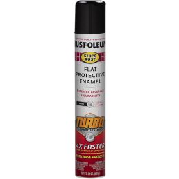 Rust-Oleum 24oz Flat Black Stops Rust Turbo Spray Paint