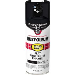 Rust-Oleum 12oz Flat Black 5-in-1 Stops Rust Spray Paint