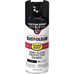 Rust-Oleum 12oz Semi-Gloss Black 5-in-1 Stops Rust Spray Paint