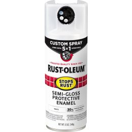 Rust-Oleum 12oz Semi-Gloss White 5-in-1 Stops Rust Spray Paint