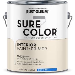 Rust-Oleum 1gal Antique White Eggshell SURE COLOR Interior Wall Paint