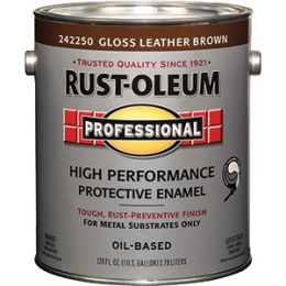 Rust-Oleum 1gal Gloss Leather Brown Professional Oil Based Enamel (Low Odor)