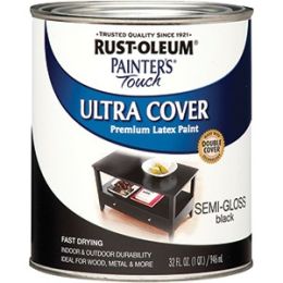 Rust-Oleum qt Semi-Gloss Black Ultra Cover Painters Touch Paint