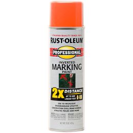 Rust-Oleum 15oz Fluorescent Orange Inverted Professional 2X Marking Spray Paint