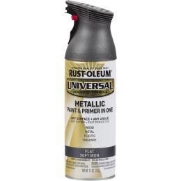 Rust-Oleum 12oz Universal Flat Met Soft Iron Spray Paint