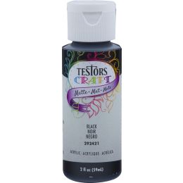 Testors Craft 2oz Black Matte Acrylic Paint