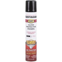 Rust-Oleum 24 oz. Gloss Black Turbo Stops Rust Spray