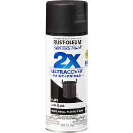 Rust-Oleum 12oz Semi-Gloss Black 2X Ultra Cover Painters Touch Spray Paint