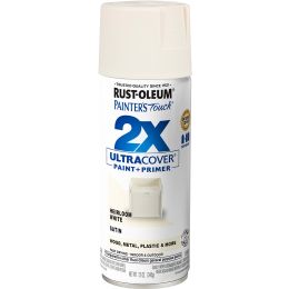 Rust-Oleum 12oz Satin Heirloom White 2X Ultra Cover Painters Touch Spray Paint