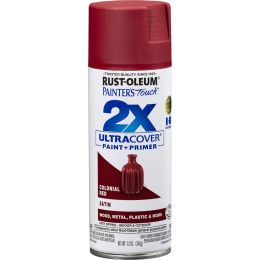 Rust-Oleum 12oz Satin Colonial Red 2X Ultra Cover Painters Touch Spray Paint