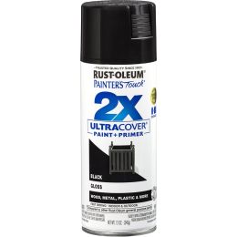 Rust-Oleum 12oz Gloss Black 2X Ultra Cover Painters Touch Spray Paint