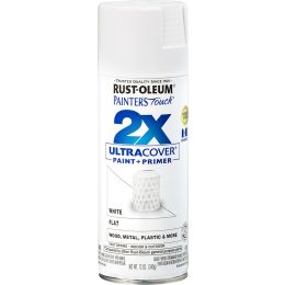 Rust-Oleum 12oz Flat White 2X Ultra Cover Painters Touch Spray Paint