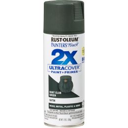 Rust-Oleum 12oz Satin Hunt Club Green 2X Ultra Cover Painters Touch Spray Paint