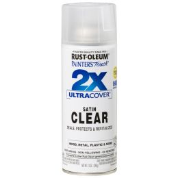 Rust-Oleum 12oz Satin Clear 2X Ultra Cover Painters Touch Spray Paint