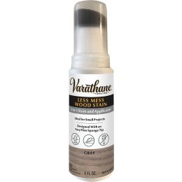 Varathane 4oz Semi-Transparent Gray Water-Based Less Mess 2-in-1 Wood Stain & Applicator