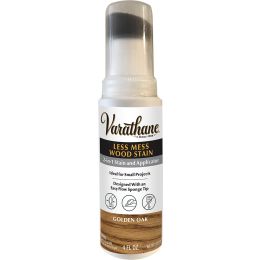 Varathane 4oz Semi-Transparent Golden Oak Water-Based Less Mess 2-in-1 Wood Stain & Applicator