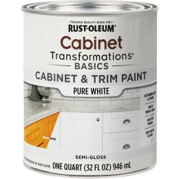 Rust-Oleum 1qt Semi-Gloss Pure White Cabinet Transformations Basi Cabinet & Trim Paint