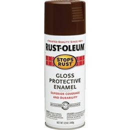 Rust-Oleum 12oz Gloss Leather Brown Stops Rust Spray Paint