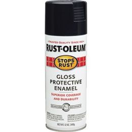 Rust-Oleum 12oz Gloss Black Stops Rust Spray Paint