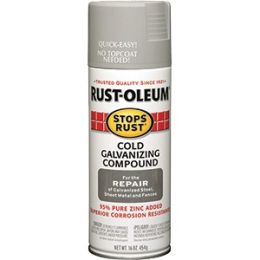 Rust-Oleum 16oz Flat Galvanizing Compound Stops Rust Spray Paint