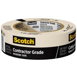 3M Scotch Contractor Grade Masking Tape, 1-1/2" x 60 yd Roll featured product image