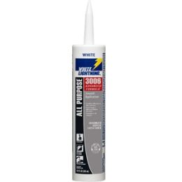 White Lightning 10oz White 3006 Plastic Cart Original Formula Caulk