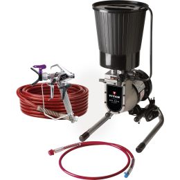 Titan ED655 Plus Airless Fine Finish Sprayer with RX-80 2F Gun, SC-6+ Synergy 412 Fine Finish Tip, 1/4" x 50' Hose and 3/16" x 3' Whip Hose