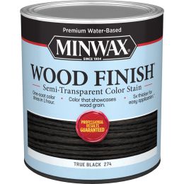 Minwax Qt True Black Wood Finish Water-Based Semi-Transparent Color Stain