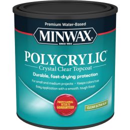 Minwax 1Qt Clear Ultra Flat Polycrylic Protective Finish